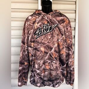 Mountain Dew Lost Camo Apparel by Powertex Mens Hooded Pullover Sz XL Hunting